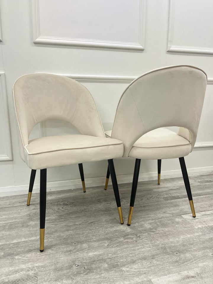 Astra Premium Plush Velvet Fabric Dining Chair In 3 Colours