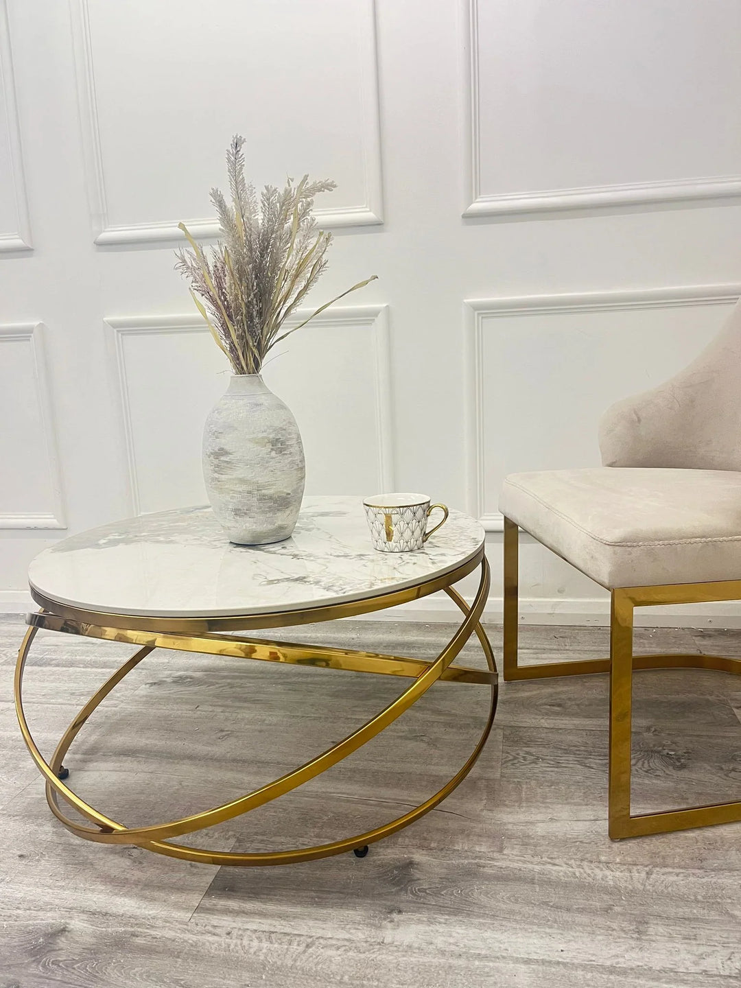 Spiro Gold Marble Coffee Table