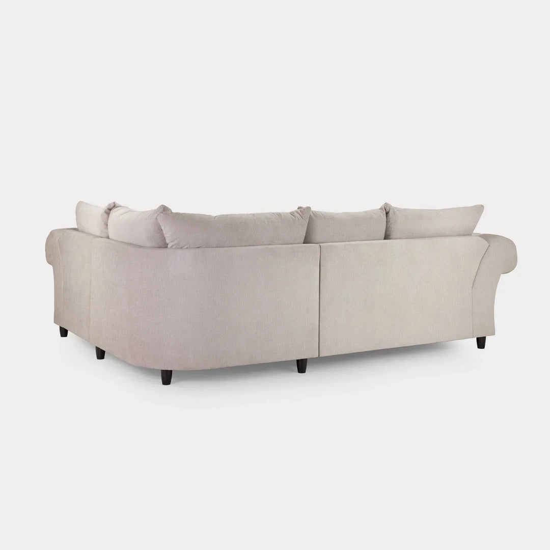 Chesterfield Stone Fullback Right Hand Facing Corner Sofa Stone Velvet