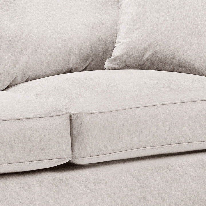 Chesterfield Stone Fullback Right Hand Facing Corner Sofa Stone Velvet