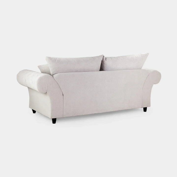 Chesterfield Stone Velvet Fullback 3 Seater Sofa