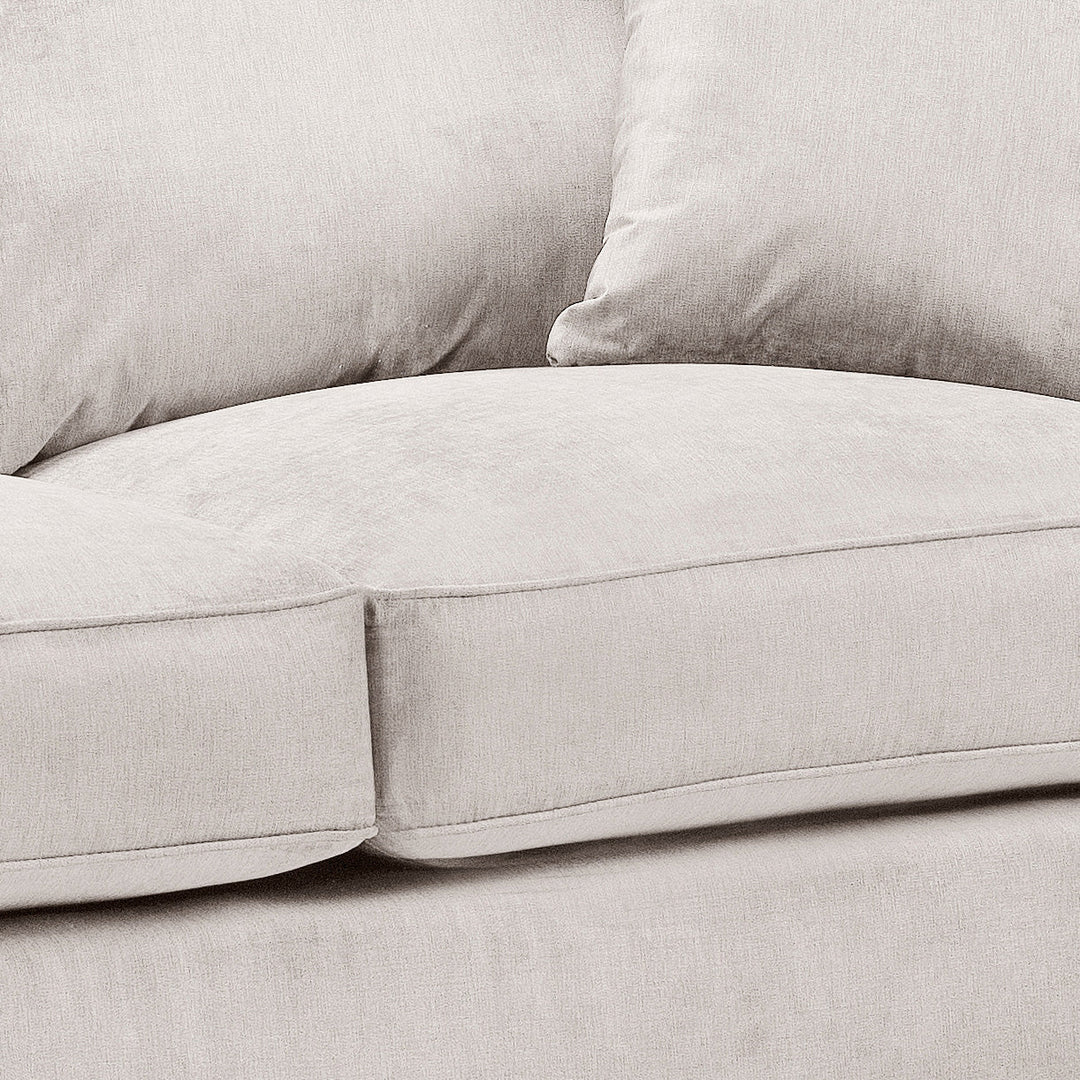 Chesterfield Stone Fullback Large Corner Sofa Stone Velvet