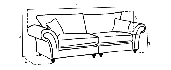 Chesterfield Stone Velvet Fullback 4 Seater Sofa