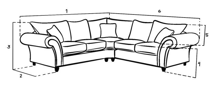 Chesterfield Grey Fullback Large Corner Sofa Grey Velvet