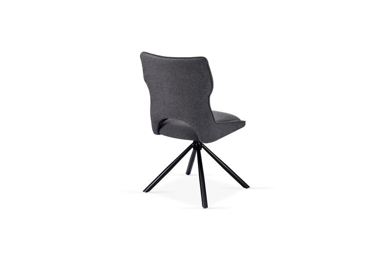 Fairmont 360 Swivel Fabric Dining Chairs - Pairs - 2 Colours