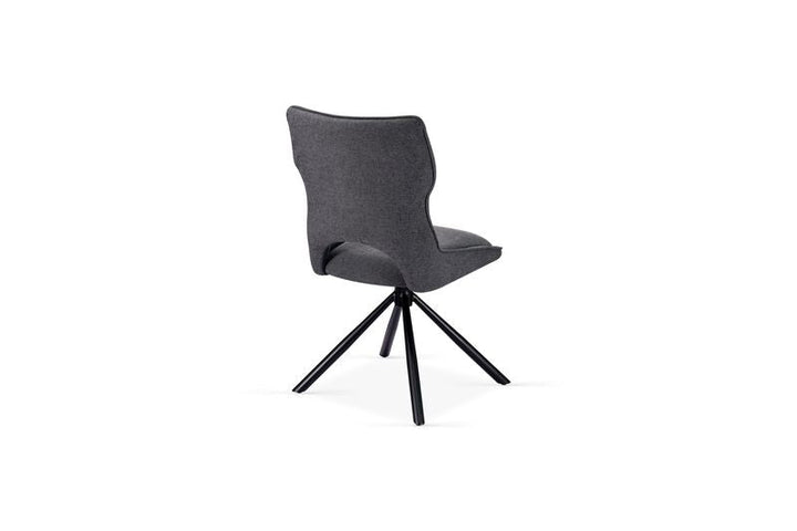 Fairmont 360 Swivel Fabric Dining Chairs - Pairs - 2 Colours