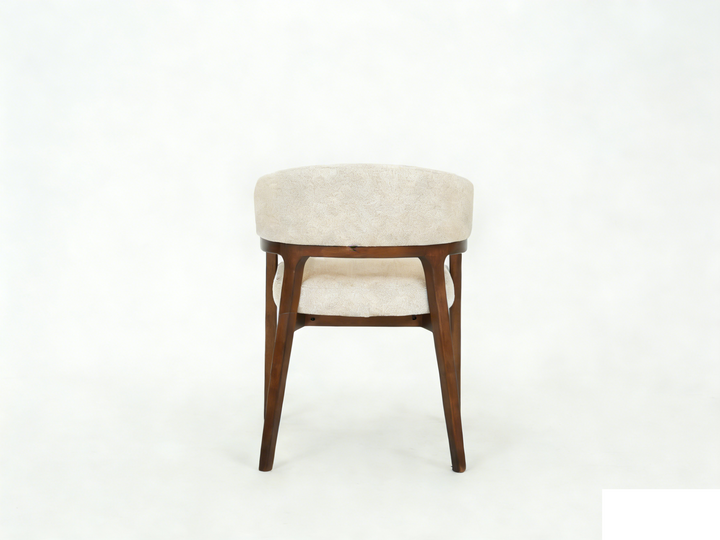 Zara Walnut Wood & Taupe Fabric Dining Chair