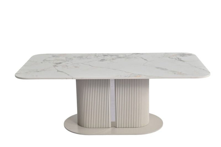 Sydney Cream Ceramic Marble Coffee Table