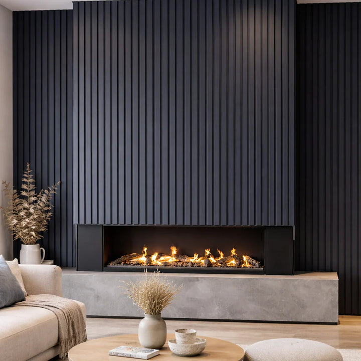 Premium 3 Sided Coloured Luxury Wood Veneer Wide Wall Panels 240x30cm - Pack Of 2 - Range Of Colours