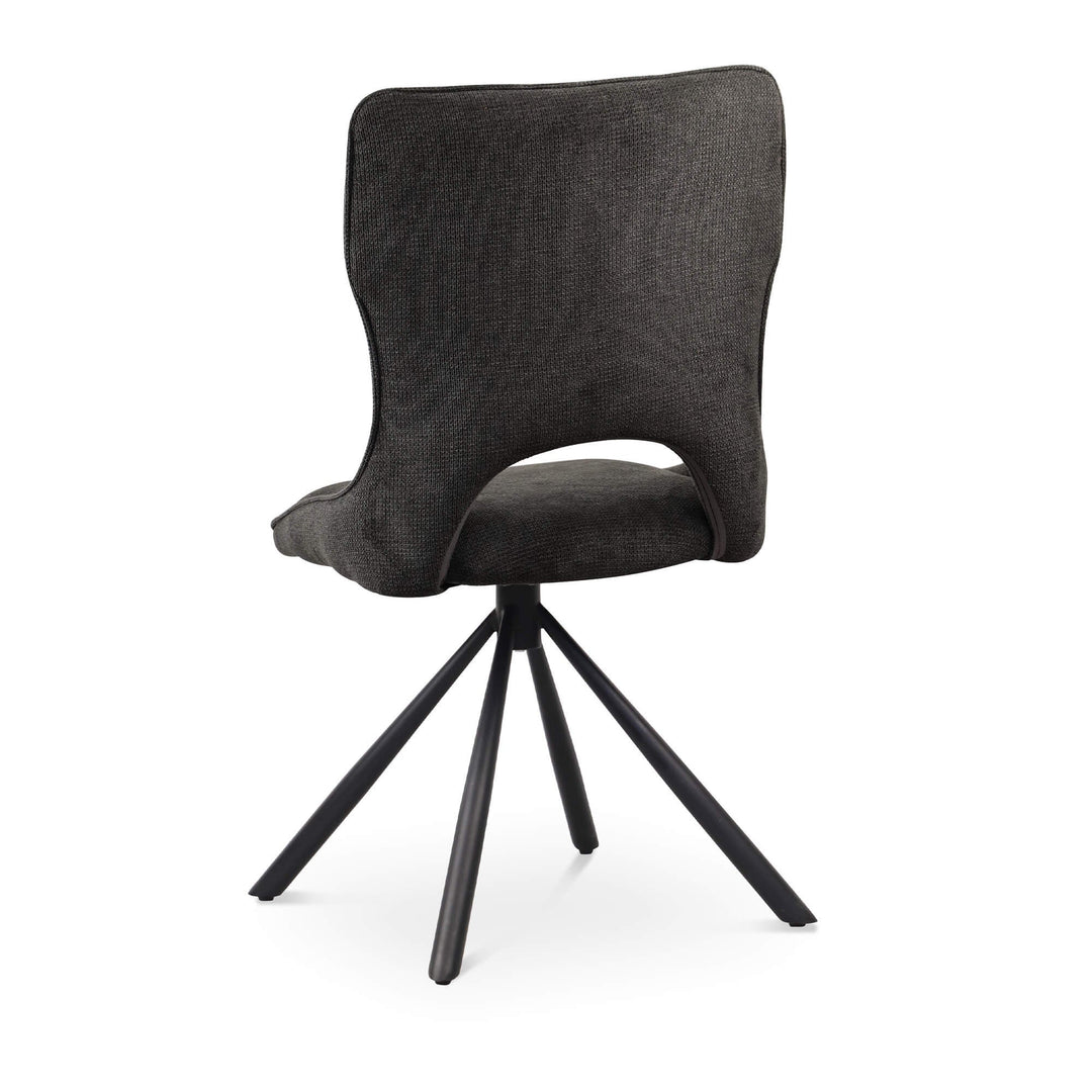 Sydney 160cm Grey Ceramic Marble Dining Table With Sydney Grey Velvet 360 Swivel Dining Chairs