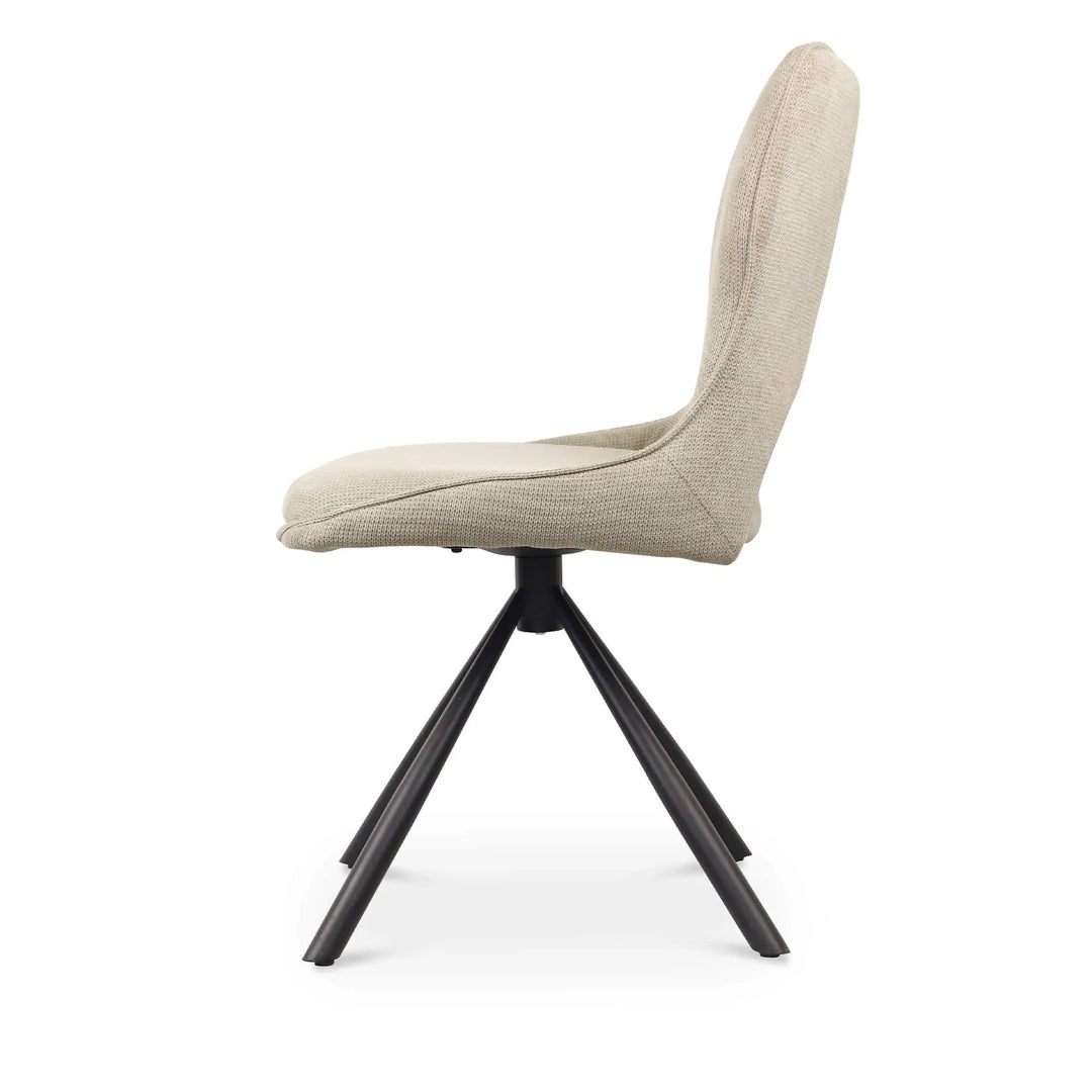 Sydney 160cm Cream Gold Ceramic Marble Dining Table With Sydney Beige Velvet 360 Swivel Dining Chairs