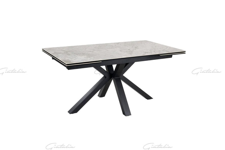 Phoenix 160-240cm Grey Ceramic Marble Extending Table-Esme Furnishings