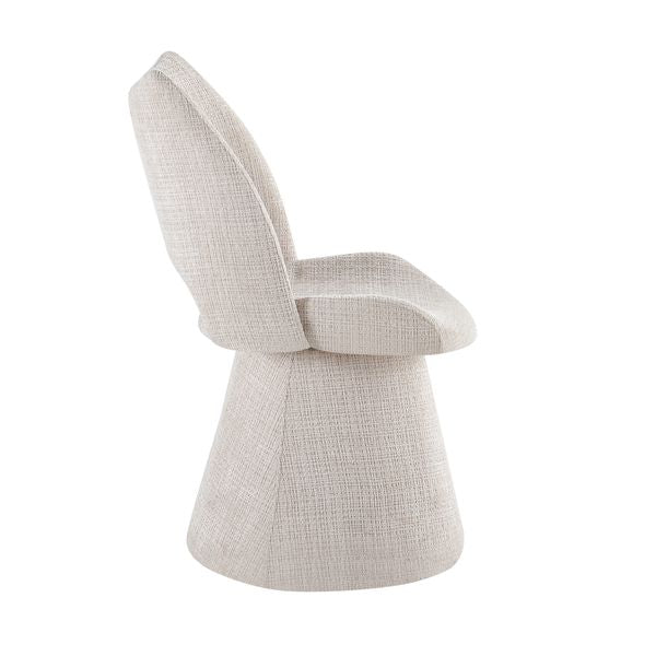 Maryland 360 Swivel Fabric Dining Chairs - Pairs - 2 Colours