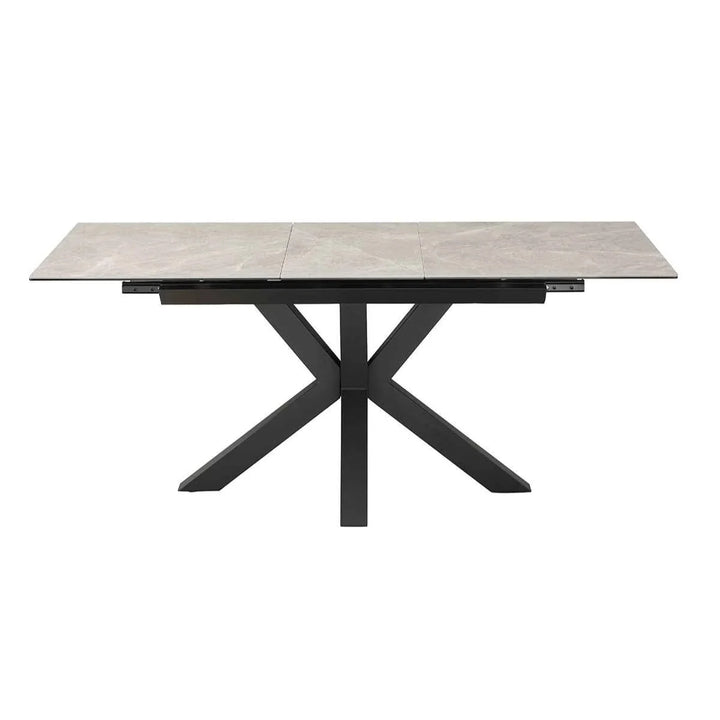 Nova 140-180cm Kamite Medium Grey Ceramic Marble Centre Extending Dining Table