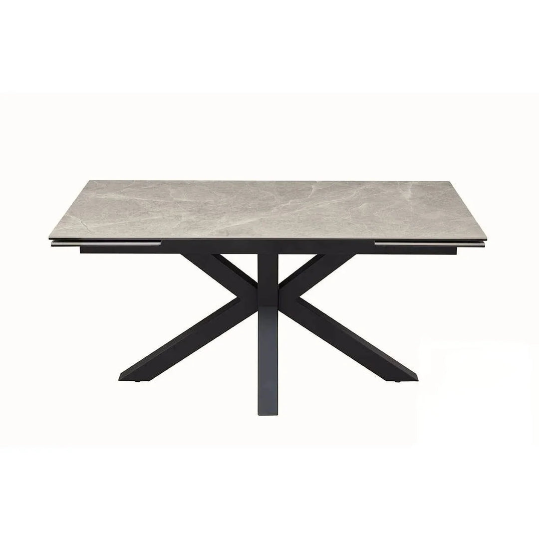 Nova 160-240cm Kamite Medium Grey Ceramic Marble Side Extending Dining Table