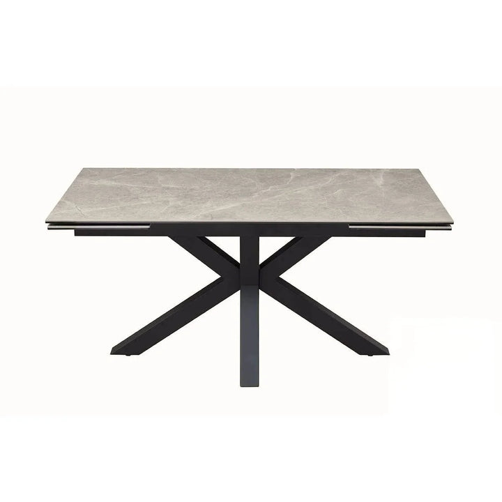 Nova 160-240cm Kamite Medium Grey Ceramic Marble Side Extending Dining Table
