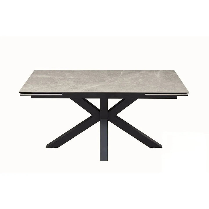 Nova 160-240cm Kamite Medium Grey Ceramic Marble Side Extending Dining Table