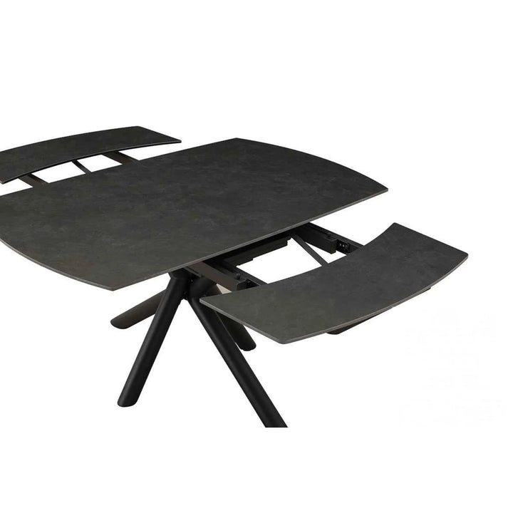 Nova 140-200cm Grey Swivel Ceramic Marble Extending Dining Table