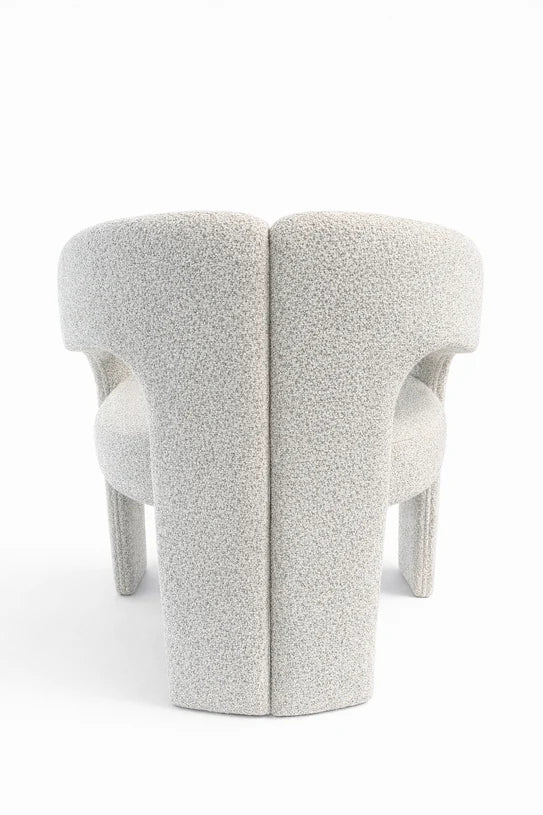 Oscar Light Grey Fabric Boucle Dining Chair