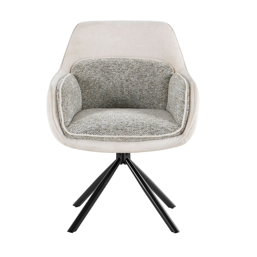 Florence 360 Swivel Fabric Dining Chairs - Pairs - 2 Colours