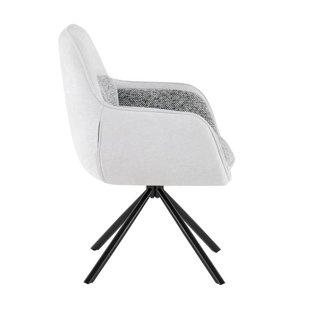 Monaco Pandora Beige 160-240cm Extending Ceramic Marble Dining Table With Florence Beige Velvet 360 Swivel Chairs