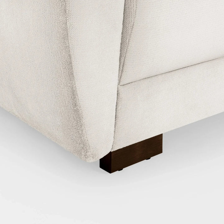 Zara Bubble Cream Plush Velvet 3 Seater Sofa