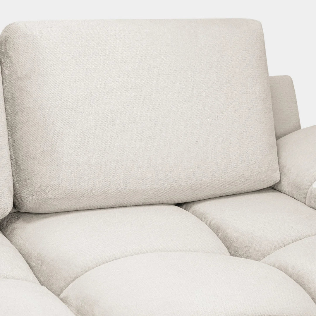 Zara Bubble Cream Plush Velvet 3 Seater Sofa