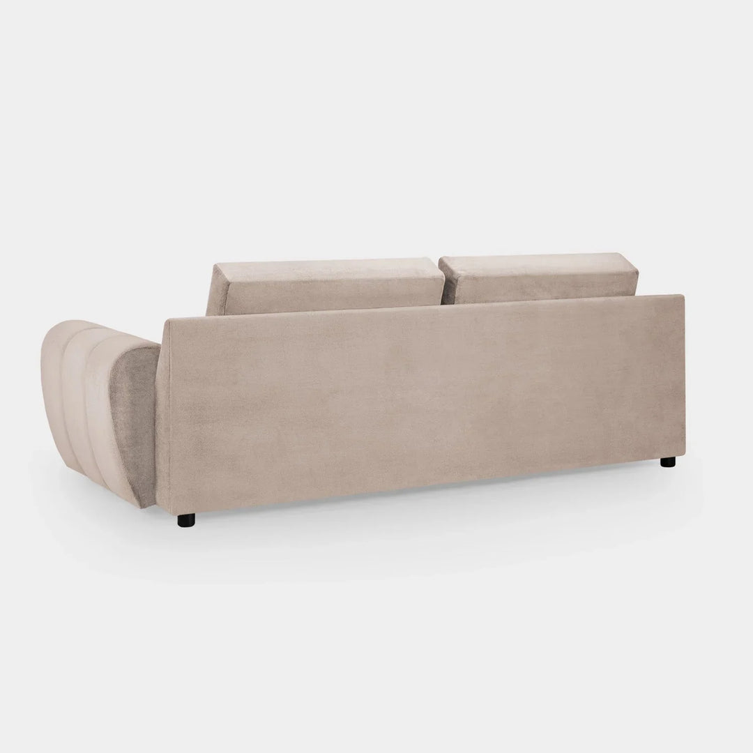 Zara Bubble Mocha Plush Velvet 3 Seater Sofa