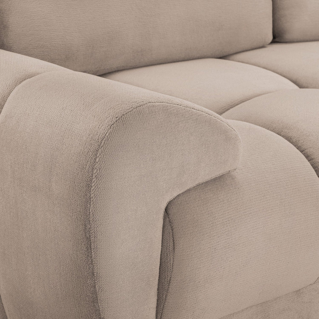 Zara Bubble Mocha Plush Velvet 3 Seater Sofa