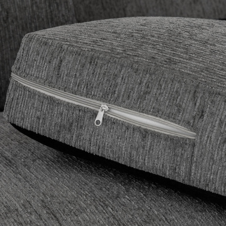 Naples Sofa Grey Fabric Large Corner Sofa