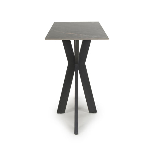 Nova Grey Ceramic Marble Console Table