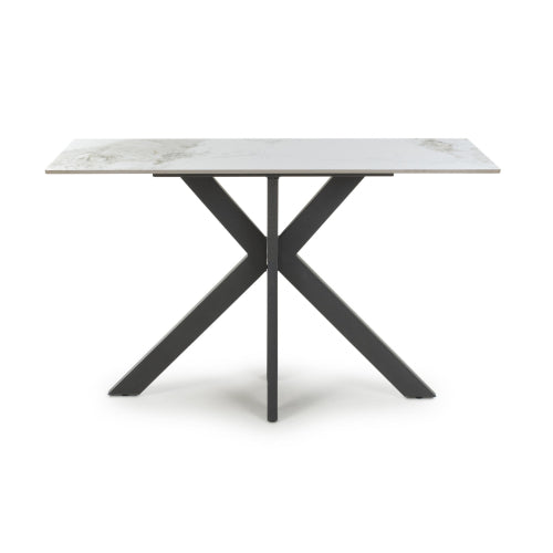 Nova White Ceramic Marble Console Table