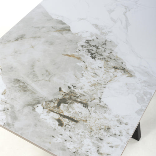 Nova White Ceramic Marble Console Table