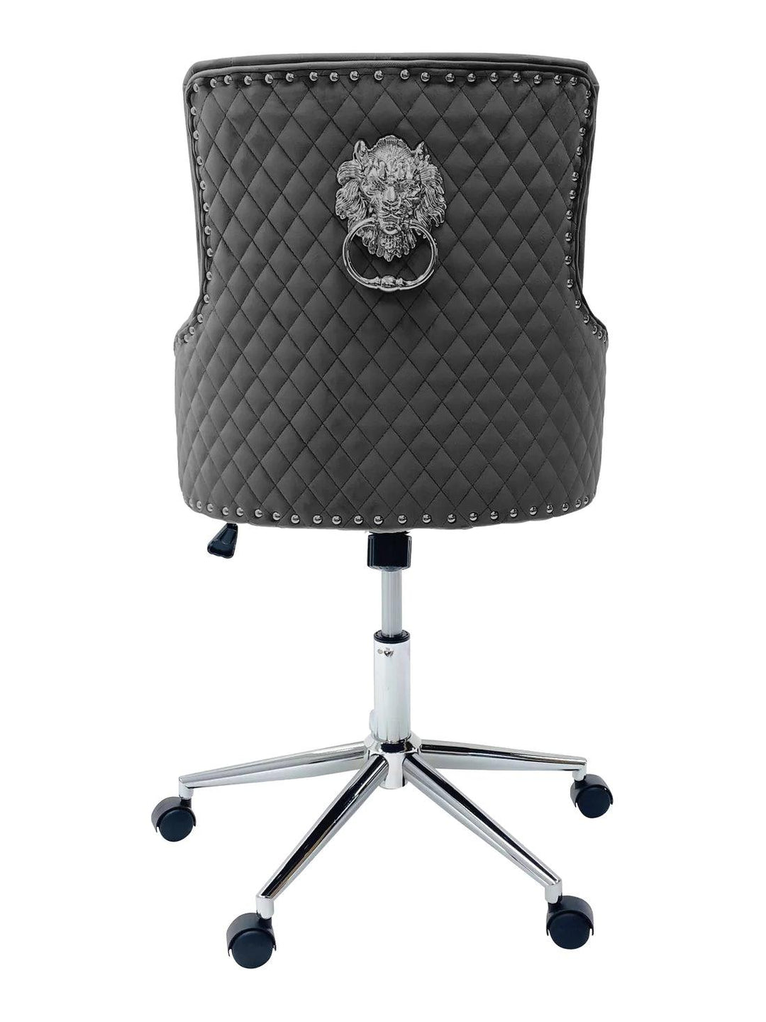 Majestic Grey Velvet Office Chair-Esme Furnishings