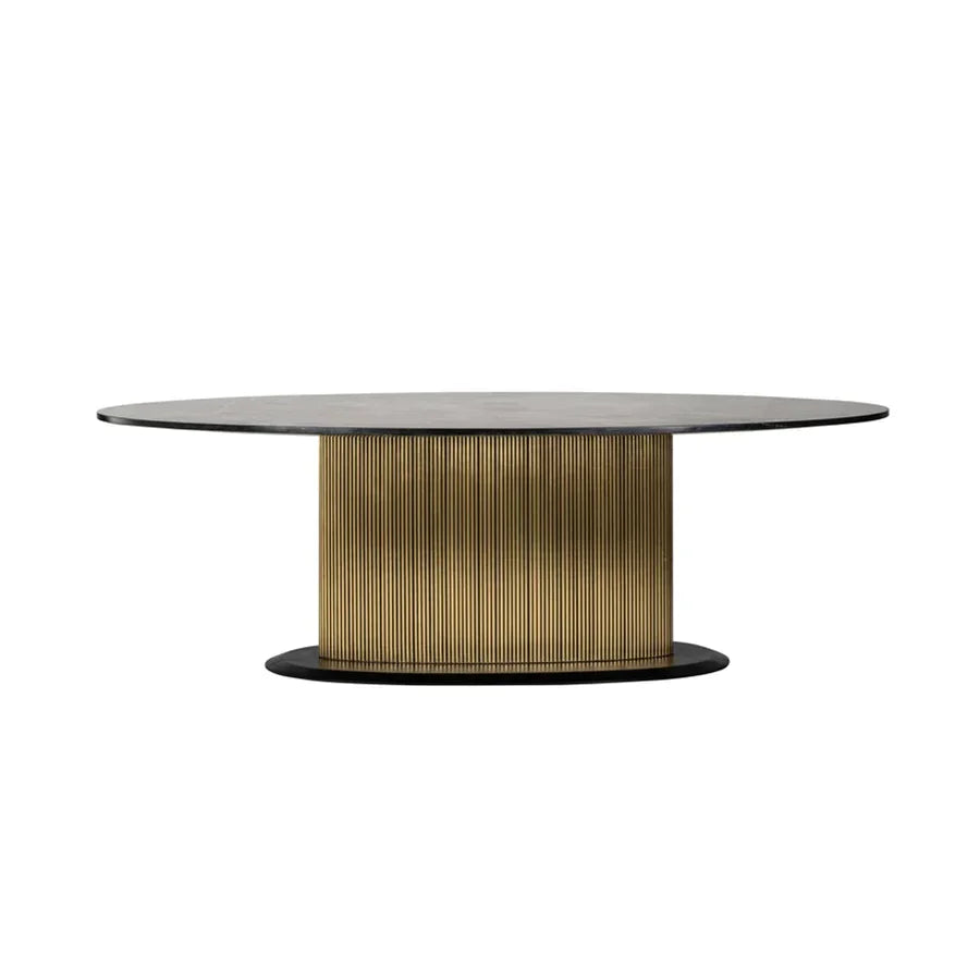 Richmond Interiors Ironville Oval Dining Table – 235cm - Belmont Interiors.