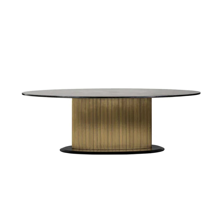 Richmond Interiors Ironville Oval Dining Table – 235cm - Belmont Interiors.