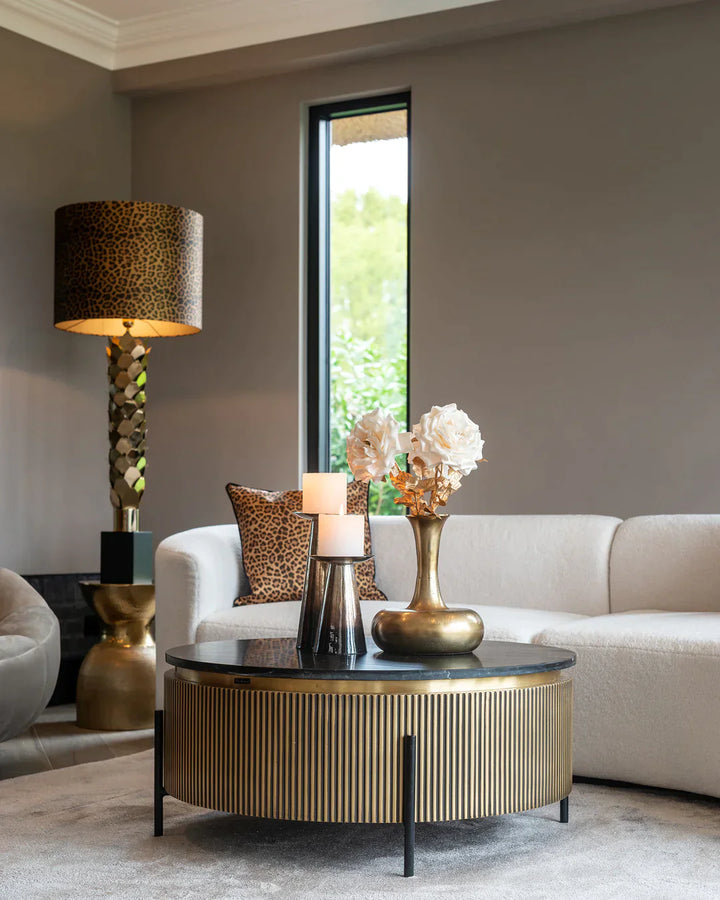 Richmond Interiors Ironville Golden Round Coffee Table