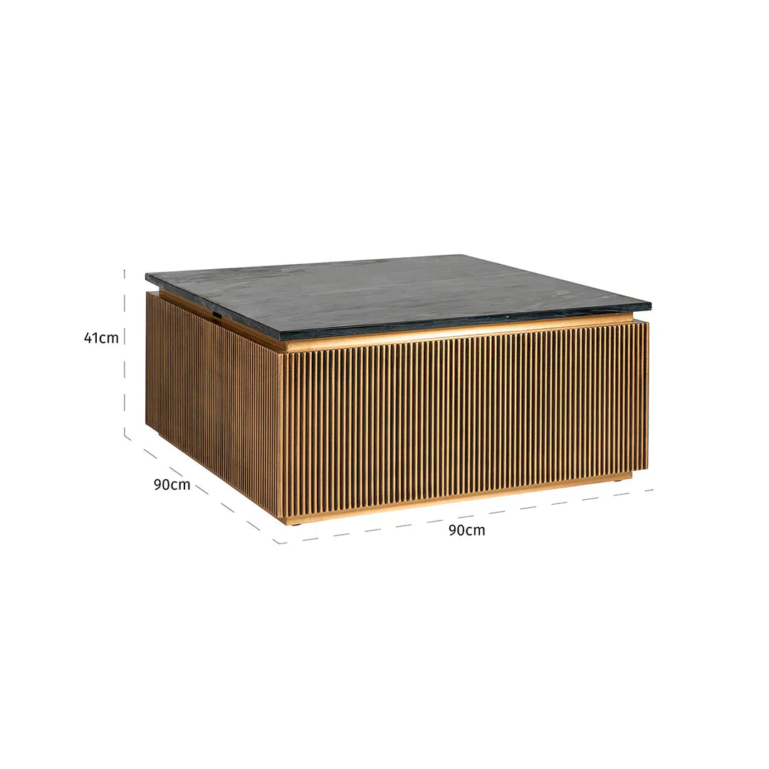 Richmond Interiors Square Ironville Golden Coffee Table