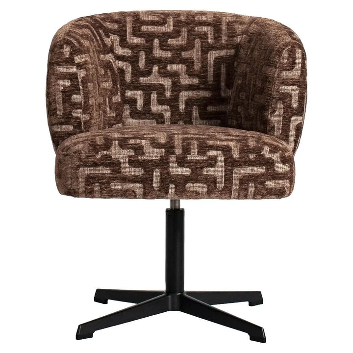 Richmond Interiors Dinan Dining Chair Brown Labyrinth