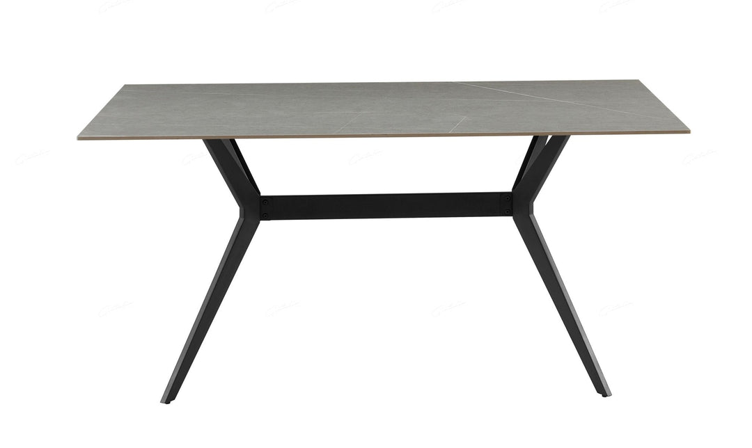 Livia 160cm Grey Ceramic Sintered Marble Dining Table - Esme Furnishings