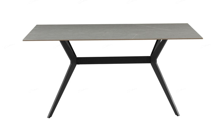 Livia 160cm Grey Ceramic Sintered Marble Dining Table - Esme Furnishings