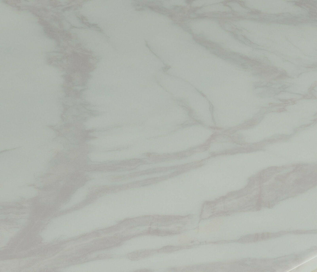 Arianna 200cm White Marble & Chrome Dining Table-Esme Furnishings