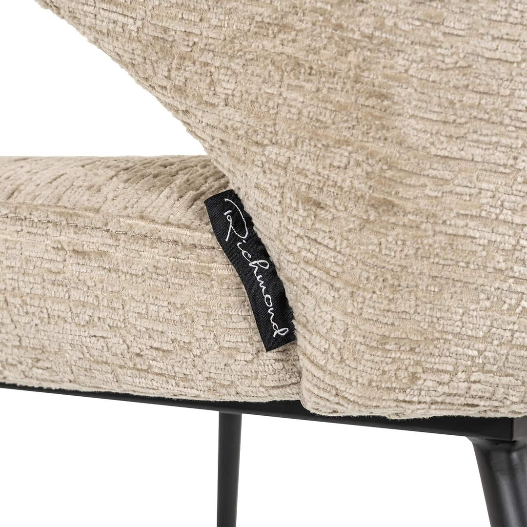 Richmond Interiors Chair Xandra Desert Taupe Chenille Dining Table