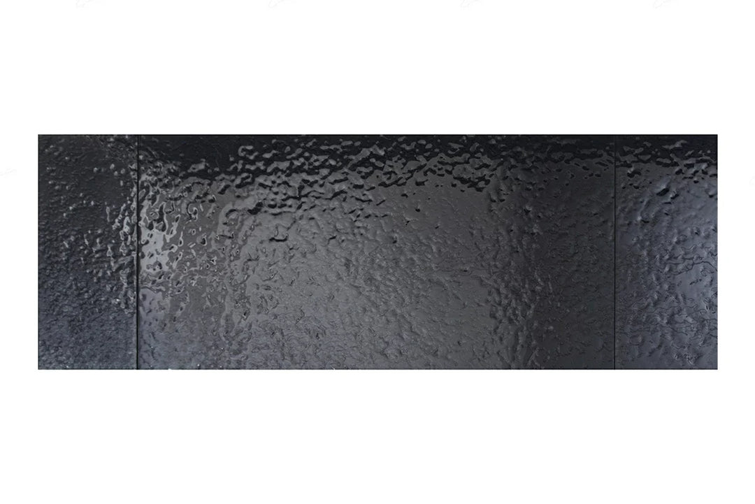 Silux Carbon Black Glass 180-260cm Extending Dining Table
