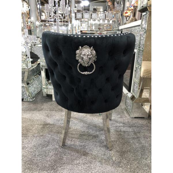 Chelsea 130cm Marble Round Dining Table + Valente Lion Button Chairs