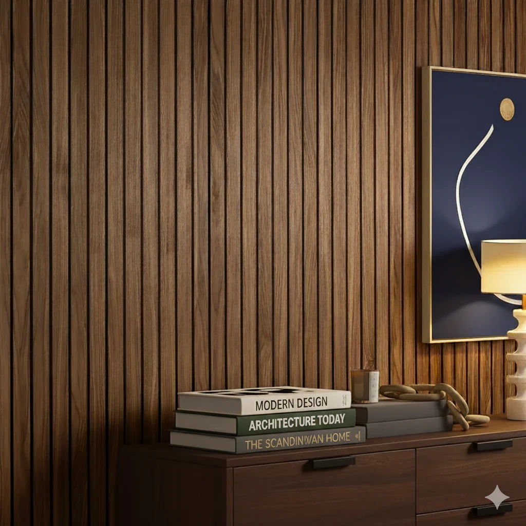 Premium 3 Sided Wood Veneer Wall Panels 240x32cm - Pack Of 2 - Range Of Colours